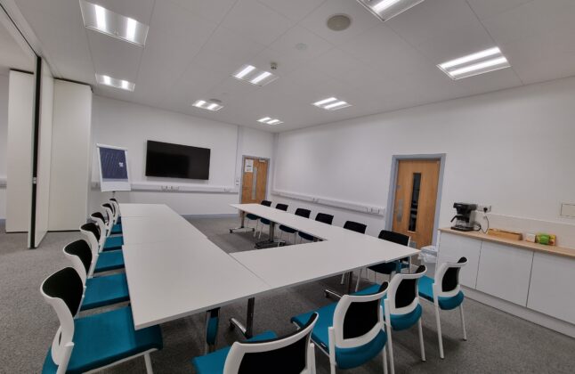 Conference room open boardroom style