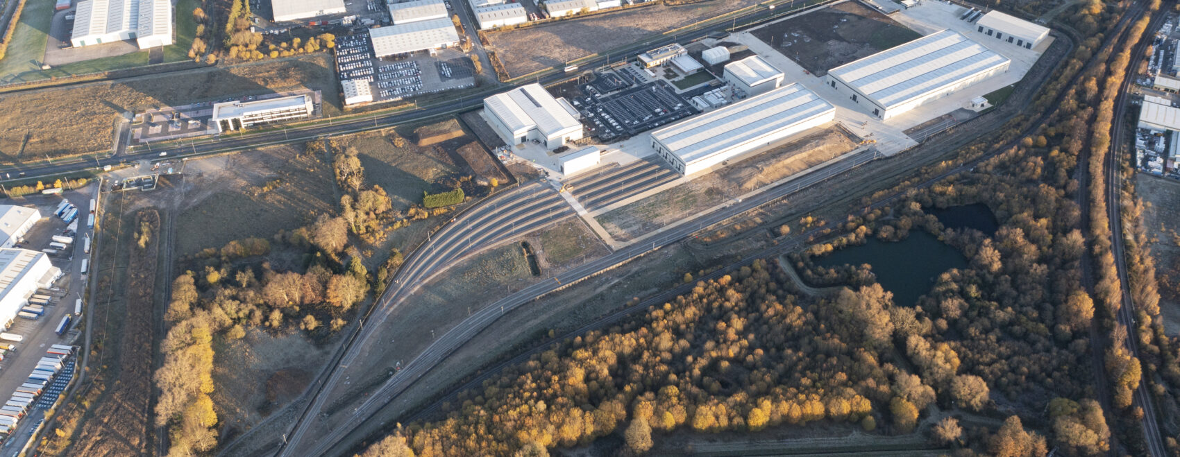 Aerial photo of Siemens Mobility, Goole
