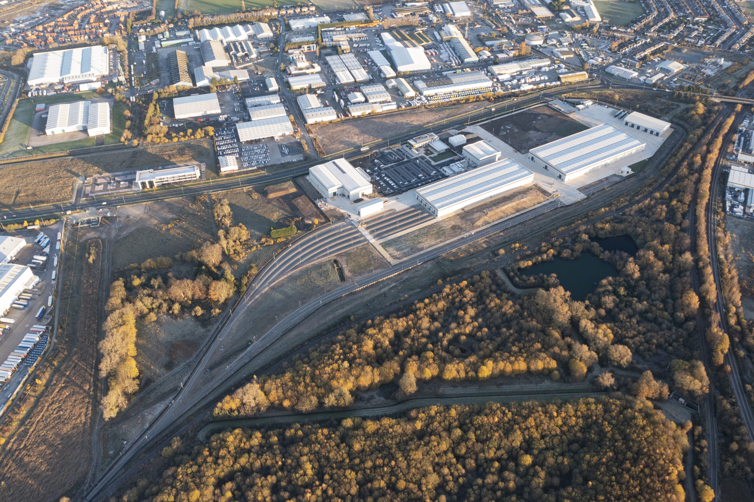 Aerial photo of Siemens Mobility, Goole
