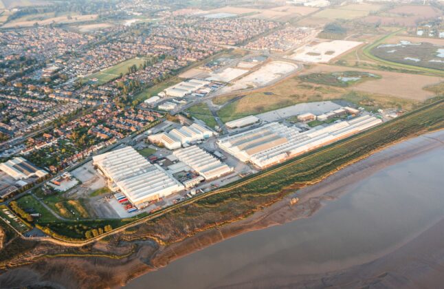 Aerial image of the Humber Enterprise Park